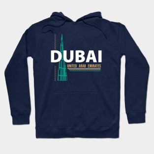 Retro Dubai United Arab Emirates Tower Skyline Vintage UAE Hoodie